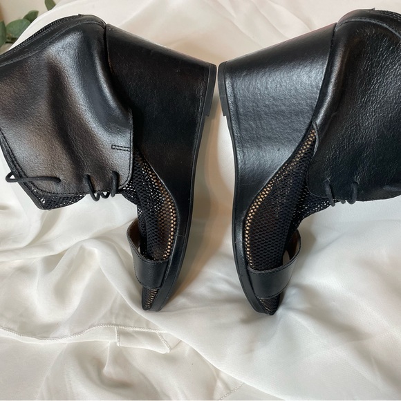 Authentic Maison Martin Margiela MM6 Black Mesh Net and Leather Wedge. - Picture 7 of 14